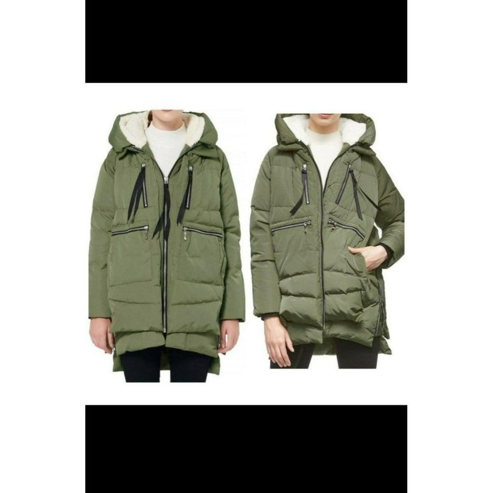 The Amazon Jacket: Green Orolay Duck Down Feathered Jacket SIZE Medium